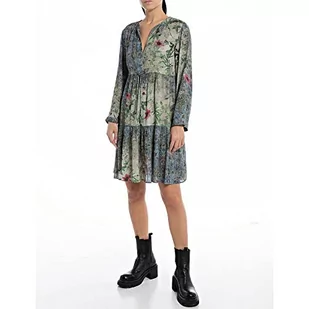 Replay Sukienka damska, 010 Multicolor, M - Sukienki - miniaturka - grafika 1