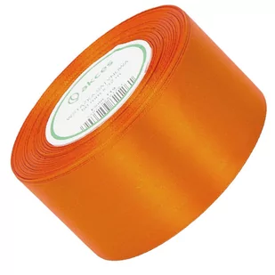 TASIEMKA wstążka SATYNOWA pomarańczowa 50mm - 32m - Prace ręczne dla dzieci - miniaturka - grafika 1