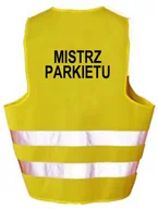 Odzież robocza - MISTRZ PARKIETU - Kamizelka imprezowa odblaskowa ostrzegawcza z nadrukiem LIBRES POLSKA SP - miniaturka - grafika 1