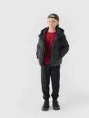 Kurtki i płaszcze dla chłopców - 4F Kurtka puchowa z wypełnieniem syntetycznym chłopięca - czarna 128 (7-8 lat) - miniaturka - grafika 1