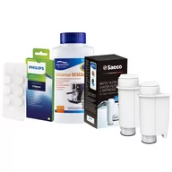Akcesoria i części do ekspresów do kawy - Zestaw Philips - Filtr Philips Intenza+ CA6702 2szt, Uniwersalny Odkamieniacz 250ml, Philips CA6704/10 Tabletki Czyszczące - miniaturka - grafika 1