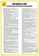 Instrukcje stanowiskowe BHP - IAA01 INSTRUKCJA OGÓLNA BHP OBOWIĄZUJĄCA WSZYSTKICH PRACOWNIKÓW, FN - FOLIA SAMOPRZYLEPNA; (245X350MM) - miniaturka - grafika 1