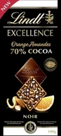 Czekolada - Czekolada Lindt Excellence 70% Orange Amandes 100g - miniaturka - grafika 1