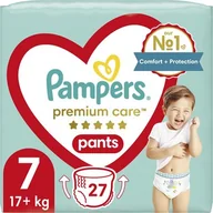 Pieluchy - Pampers Pieluchomajtki Premium Care Pants, rozmiar 7 (17+ kg) 27 szt. - miniaturka - grafika 1