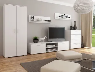 Meblościanka biała H7-F73 - Inne meble do salonu Meblościanka biała H7-F73 - Inne meble do salonu - miniaturka - grafika 1