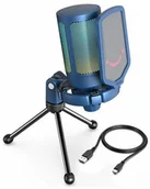 Mikrofony komputerowe - AmpliGame A6V RGB Blue - miniaturka - grafika 1