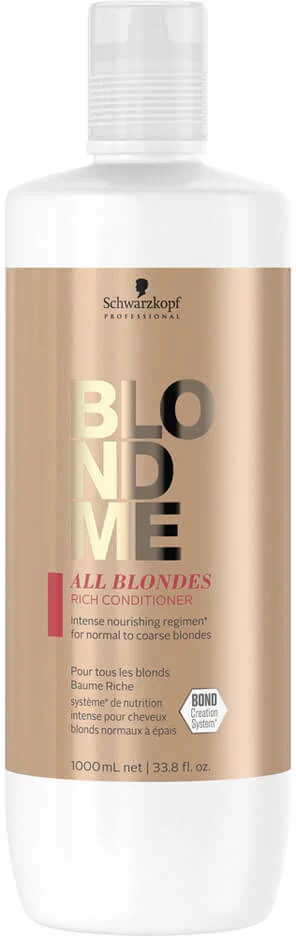 Schwarzkopf BLONDME All Blondes Rich Bogata Odżywka wzmacniająca do włosów blond 1000ml 17115