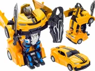 Figurki dla dzieci - Norimpex Transformer auto metalowe żółte NO-1002382 - miniaturka - grafika 1
