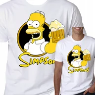 Koszulki męskie - T-Shirt Koszulka Simpsons Homer Piwo Beer Xxl 0580 - miniaturka - grafika 1