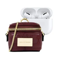 Akcesoria do słuchawek - Ideal of Sweden Poppy AirPods Zip Bag Quilted Ruby uniwersalne - miniaturka - grafika 1