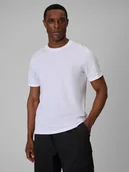 Koszulki męskie - 4F T-shirt regular gładki męski - biały S - miniaturka - grafika 1