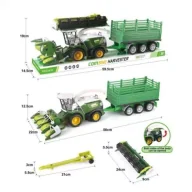 Samochody i pojazdy dla dzieci - Zestaw kombajnów z przyczepą Toys Paweł Wojda - miniaturka - grafika 1