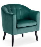 Fotele - Fotel klubowy pikowany Holden - zielony - Elior - miniaturka - grafika 1