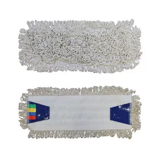 Mop bawełniany naturalny płaski z zakładkami Standard 40cm do stelaża MERIDA - Miotły, szufle, mopy - miniaturka - grafika 1