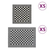 Ręczniki - Zestaw 10 ręczników, czarno-biały, bawełna - miniaturka - grafika 1