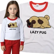 Piżamy dla dziewczynek - Piżama dziecięca Leniwy Mops Mopsik 98/104 - VoloDonum - miniaturka - grafika 1