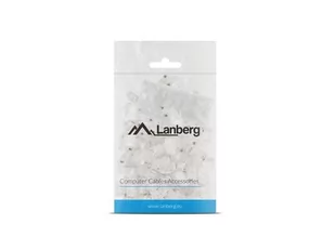 LANBERG Wtyk sieciowy RJ45 8P8C kat.6 UTP 100szt z prowadnicą do linki i do drutu + EKSPRESOWA 24H PLU-6000 - Wtyczki i adaptery - miniaturka - grafika 1