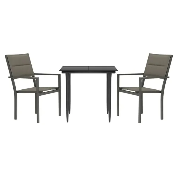Zestaw Mebli Ogrodowych: Stół (80x80x74 cm) i 2 Krzesła (63x54x90 cm), C