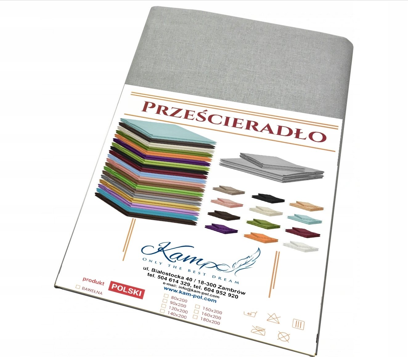 Grube Bawełniane prześcieradło tradycyjne 100x200