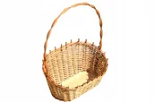 Zestawy upominkowe - KOSZ prezentowy koszyk na kwiaty z wikliny DUŻY - miniaturka - grafika 1