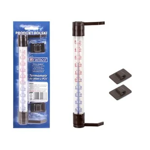 Termometr zaokienny 23,5 cm mix kolorów - Stacje pogodowe - miniaturka - grafika 1