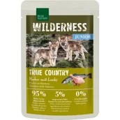 Mokra karma dla psów - REAL NATURE WILDERNESS Junior True Country Kurczak z Łososiem 48x100 g - miniaturka - grafika 1