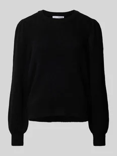 Sweter z dzianiny z bufiastymi rękawami model ‘SLFLULU’ - Swetry damskie - miniaturka - grafika 1