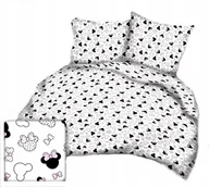Pościel - pościel bawełna lux 200x220 + 2 poszewka B 255-4 miki kokardy różowo białe - miniaturka - grafika 1