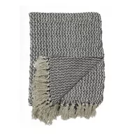 Koce - Szary koc z bawełny House Nordic Cort, 160x130 cm - miniaturka - grafika 1