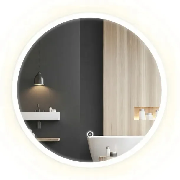 Lustro Łazienkowe Podświetlane Led Okrągłe 50cm