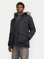 Kurtki męskie - Jack&Jones Parka Construct 12258406 Czarny Regular Fit - miniaturka - grafika 1
