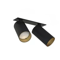 Lampy sufitowe - Nowodvorski Lampa 2 punktowa podtynkowa MONO SURFACE II 10W GU10 czarny złoty 7690 - miniaturka - grafika 1