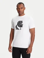 Koszulki męskie - KARL LAGERFELD T-Shirt 755042 553235 Biały Regular Fit - miniaturka - grafika 1