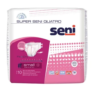 Seni Super Quatro Pieluchomajtki dla dorosłych Small (1) 10szt - Pieluchy dla dorosłych - miniaturka - grafika 1