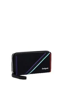 Portfele - Desigual Women's Accessories PU Long Bi-Fold Wallet, czarny, czarny, 18 - miniaturka - grafika 1