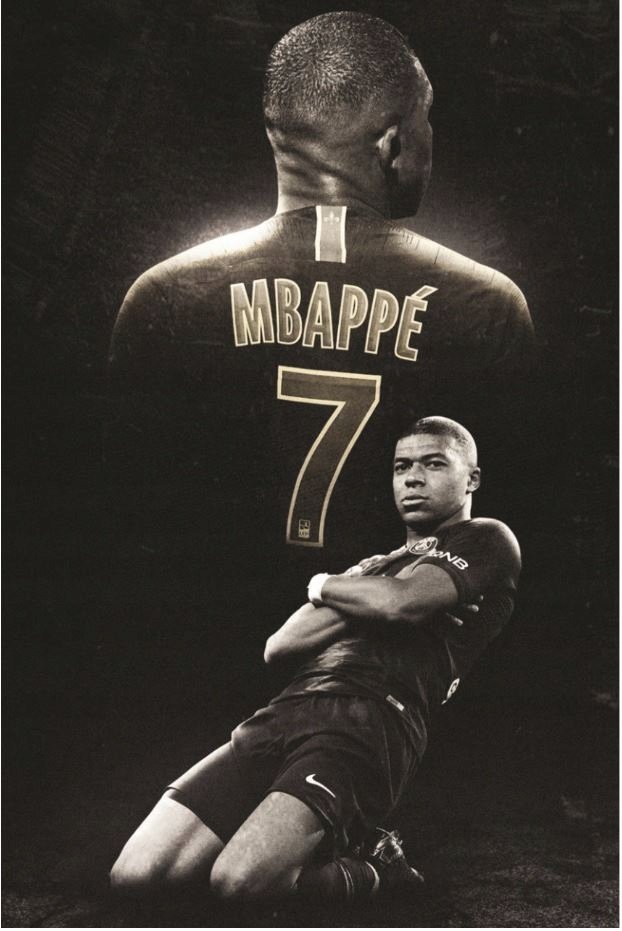 PODKŁADKA POD MYSZ Z Nadrukiem 22x18 cm Piłkarski Kylian Mbappe PSG Prezent