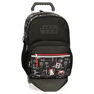 Plecaki szkolne i tornistry - Star Wars Space Mission plecak szkolny, podwójny, kieszeń na kółkach, czarny, 32 x 45 x 15 cm, poliester, 21,6 l - miniaturka - grafika 1