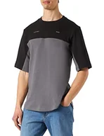 Koszulki męskie - G-STAR RAW, Koszulka męska Cut & Sewn 3 luźna, Mehrfarbig (granit/Dk czarny blok kolorów C336-d018), S - miniaturka - grafika 1