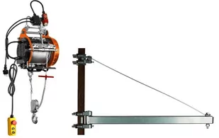 Wciągarka linowa elektryczna (udźwig: 400/800 kg) + do wyboru Maszt do wciągarek, mocowany na rusztowaniu lub do ściany, udźwig do 1000 kg 32280297 - Wciągarki - miniaturka - grafika 1