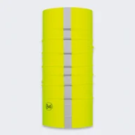 Czapki i chusty sportowe damskie - Chusta wielofunkcyjna z elementami odblaskowymi Buff Safety Original EcoStretch Reflective Solid R-Yellow Fluor - miniaturka - grafika 1