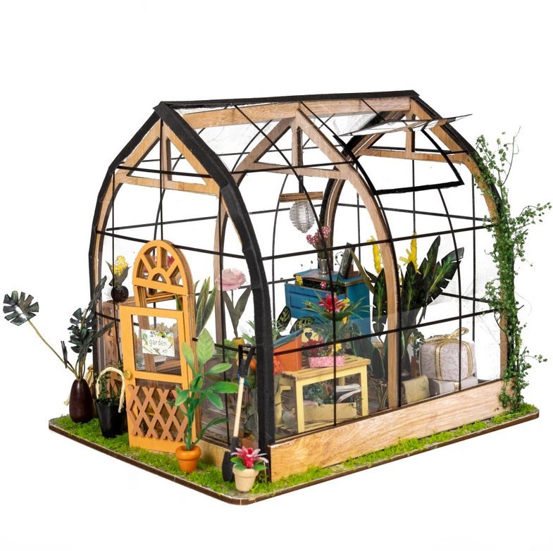 DIY MINIATUROWY DOMEK - SZKLARNIA DIY Puzzle 3D