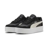 Buty trekkingowe damskie - Damskie sneakersy Court Lally Skye z zamszu PUMA Black White - miniaturka - grafika 1