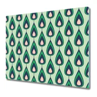 Deski do krojenia - Deski Kuchenne ze Stylowym Ozdobnym nadrukiem 60x52 cm - Vintage zielone łezki - miniaturka - grafika 1