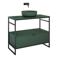 Szafki łazienkowe - ELITA  INDUS 100 1S FOREST GREEN MATT DO STELAŻA SZAFKA PODUMYWALKOWA STOJĄCA NA NÓŻKACH 168751 - miniaturka - grafika 1