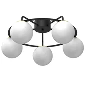 Lampy sufitowe - Geometryczna lampa sufitowa, złote dodatki LX 5669 z serii BALLO - miniaturka - grafika 1