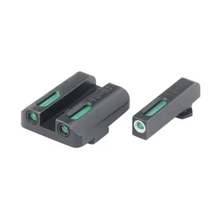 TruGlo - Trytowo - światłowodowe przyrządy celownicze TFX - Glock 17/19 - Niskie - Biała obwódka - TG13GL1A - Amunicja i osprzęt ASG - miniaturka - grafika 1