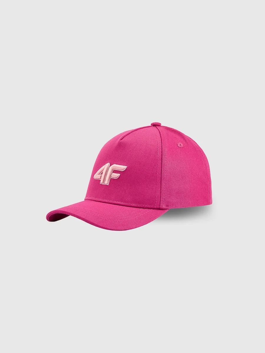Czapka z daszkiem snapback dziecięca 4F 4FJRSS26ACABU598-53S Różowy U (55cm)