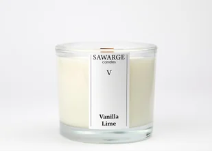 Świeca Zapachowa Sojowa 200g/ Wanilia Limonka, drewniany knot, 40h/Sawarge Candles - Świece - miniaturka - grafika 1