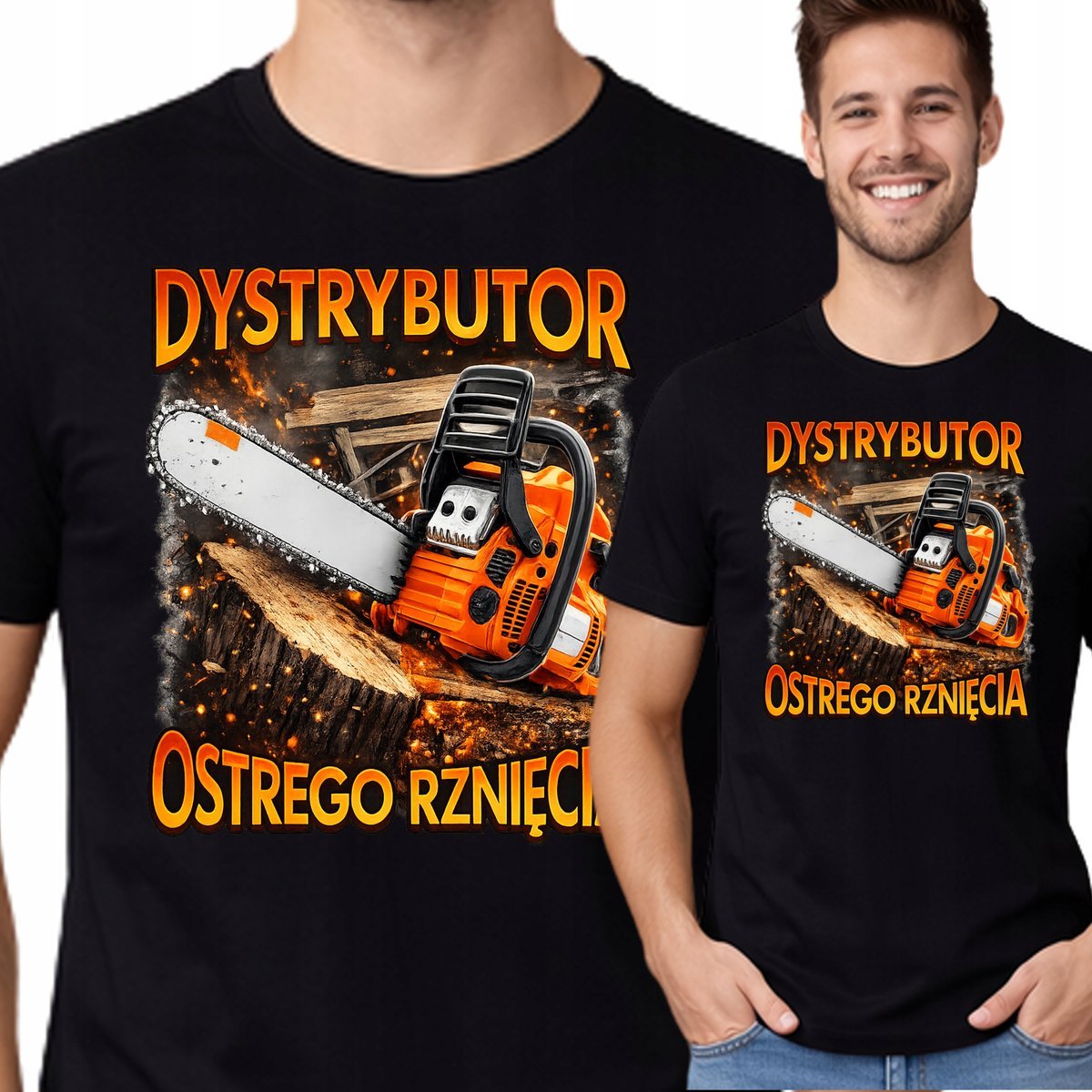 Dystrybutor Rżnięcia Koszulka Męska z Nadrukiem Śmieszna S P404 CZARNA