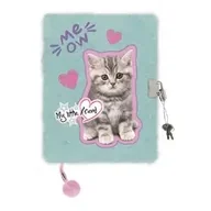 Notesy i bloczki - Pamiętnik A5 Włochacz z kłódką My Little Friend Mint Kitty 96 k. - ST-Majewski - miniaturka - grafika 1